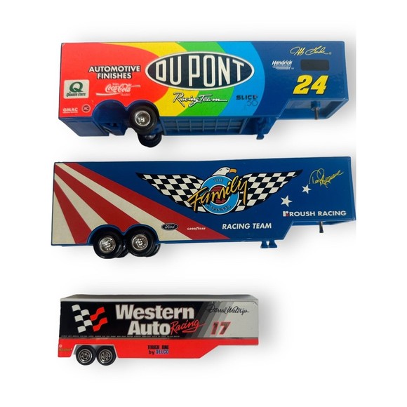 Racing Champions DuPont Family Channel Western Auto Semi Cab Trailer Lot of 3 - Picture 2 of 14